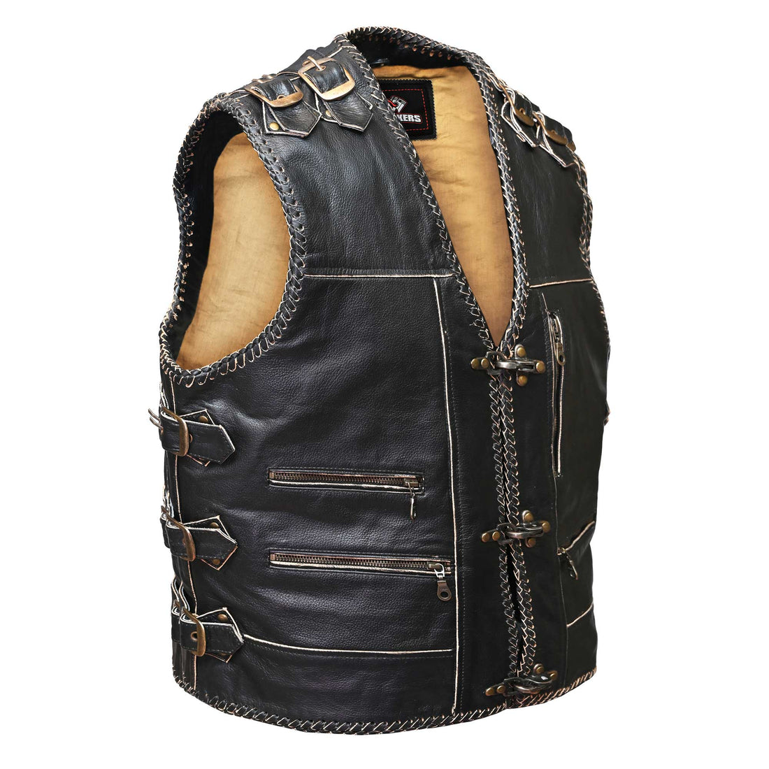 Brown Leather Vest