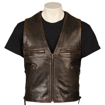 Hawk 5 - Brown Leather Vest