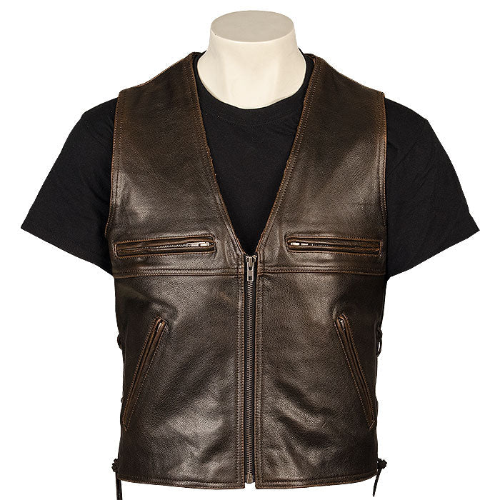 Hawk 5 - Brown Leather Vest