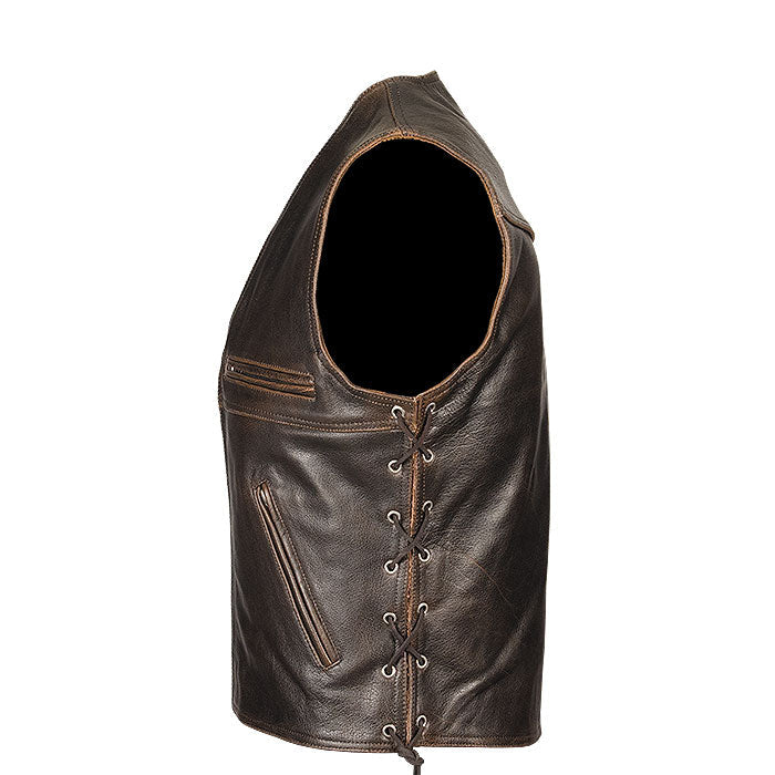 Hawk 5 - Brown Leather Vest