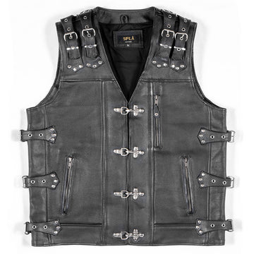 Night King (Black) – MC Leather Vest