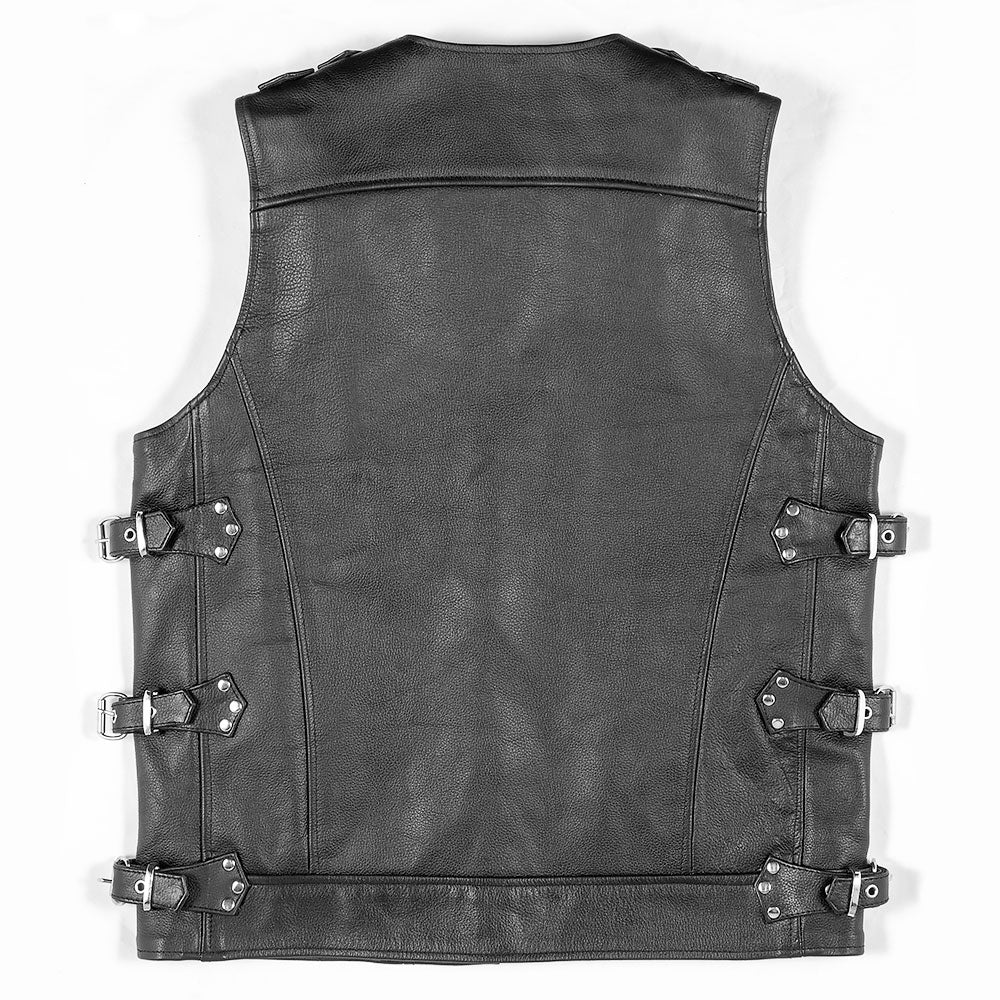 Night King (Black) – MC Leather Vest